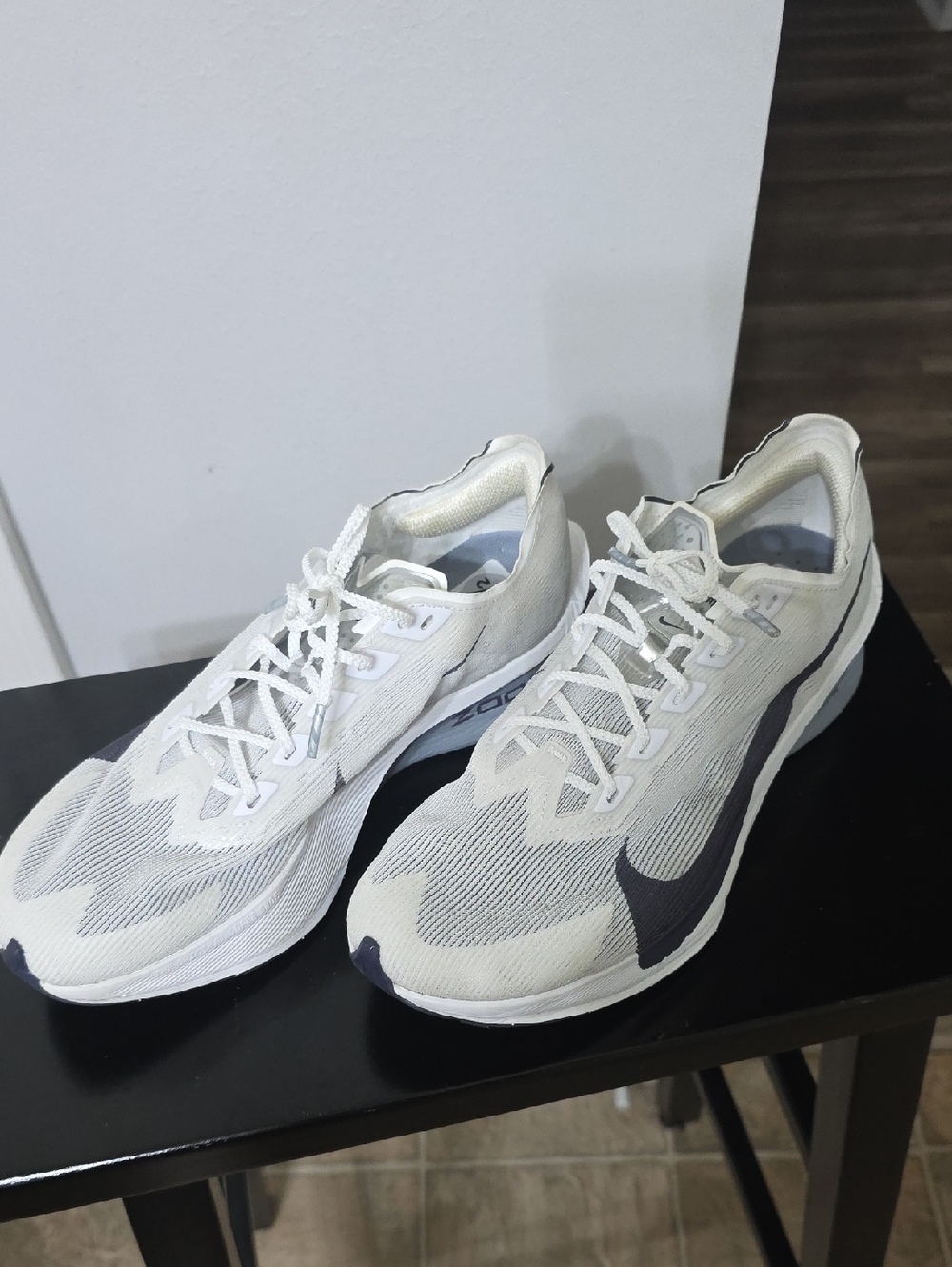 Nike Vaporfly04 Zoomx Women's White and Dark Gray Athletic Running Shoes